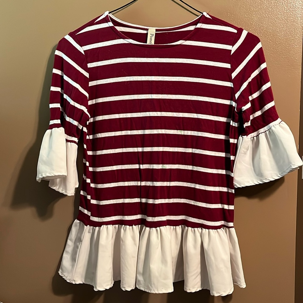 Girls bell sleeve top
